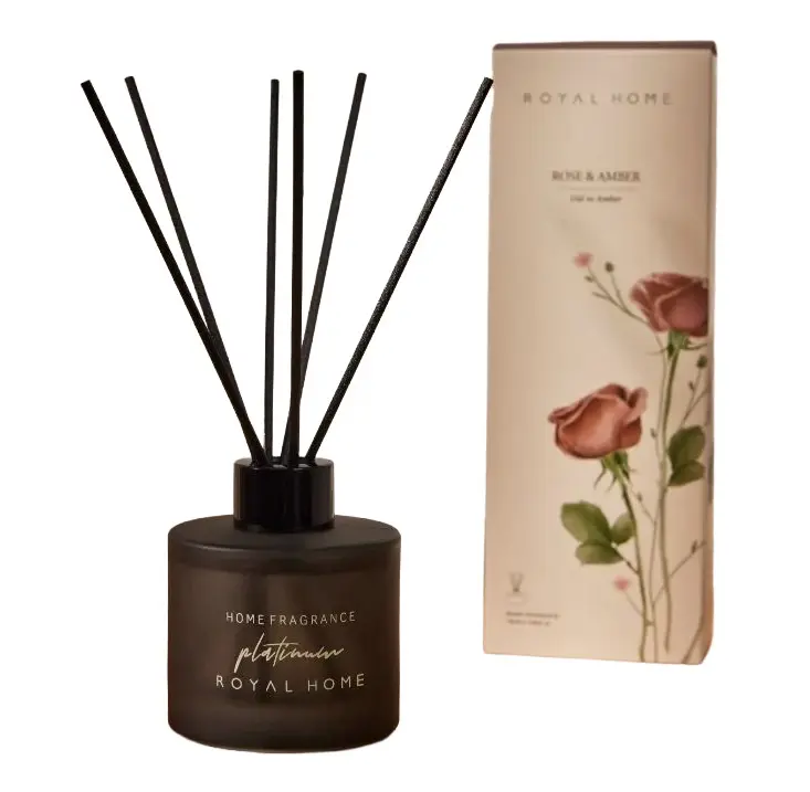 رويال بلاتينيوم - أعواد معطرة للمنزل برائحة الورد والعنبر 120 مل